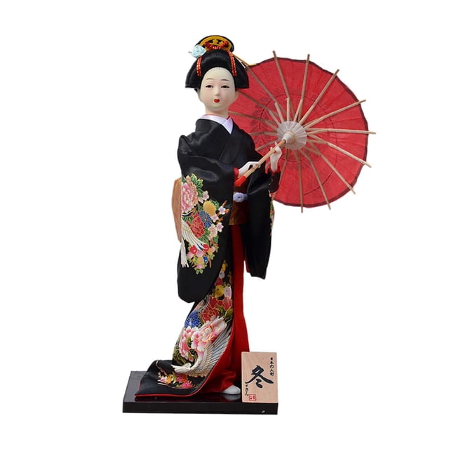 Muñecas Geisha japonesas étnicas, muñecas Vintage folclóricas de 12 ", muñeca Geisha asiática, muñeca Oriental para decoración de mesa, regalo para ni Estilo A
