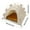 Beige, variant on Foldable Cat Tent,Pet Teepee Tent for Dogs & Cats,Portable Cat Tent Outdoor/Indoor Decorative Cats Cave Bed All Season Use for Indoor Cats and Small Dogs,Removable and Washable Pet Tent