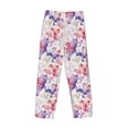 thumbnail image 4 of Kdxio Lilies Flowers Print Men's Sleep Pajama Pant Lounge Pants with Pockets, 4 of 8