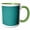 Green/White, variant on 3drose, Light Turquoise Polka Dots on a Deep Turquoise Background, 11oz Magic Transforming Mug