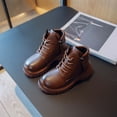 thumbnail image 3 of GEWSEY Baby Boy Boots Baby Boys Girls Unisex Walking Shoes First Step Walker Lightweight Non-Slip(-Toddler) Brown,11.5, 3 of 5