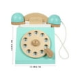 thumbnail image 2 of POINTERTECK 1Pc Children Play Home Appliance Simulation Wooden Telephone Toy for Kids, 2 of 6