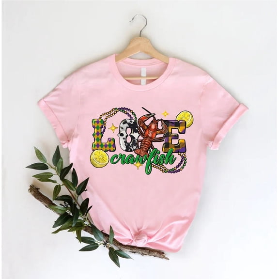 Mardi Gras Crawfish T-Shirt, Crawfish Season Shirt, Mardi Gras Carnival Shirt, Love Crawfish Shirt, Carnival Party Shirt, Louisiana Shirt, Full Size S-5XL