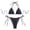 C-Black66, variant on Bikini Sets For Women 2 Piece Boho Bathing Suit Halter Triangle Tie Side Swimwear With Thong Bottoms Stylish Beachwear