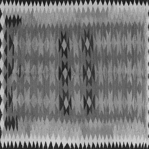 Ahgly Company Indoor Square Southwestern Gray Country Area Rugs, 4' Square