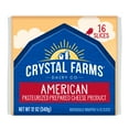 Crystal Farms Individually Plastic Wrapped American Cheese Product, 12
