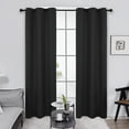 thumbnail image 4 of ZOPZO Blackout Curtain 1 Piece for Bedroom, Noise Reducing, Black, 42W x 84L Inch, Thermal Insulated Window Treatment, 4 of 7