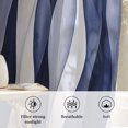 thumbnail image 6 of Navy Blue Sheer Curtains 63 Inch Length, Light Filtering Voile Curtain Panel, Modern Moire Abstract Ripple Geometric Rod Pocket Drapes Window Treatments for Living Room Bedroom 52"x63", 6 of 9