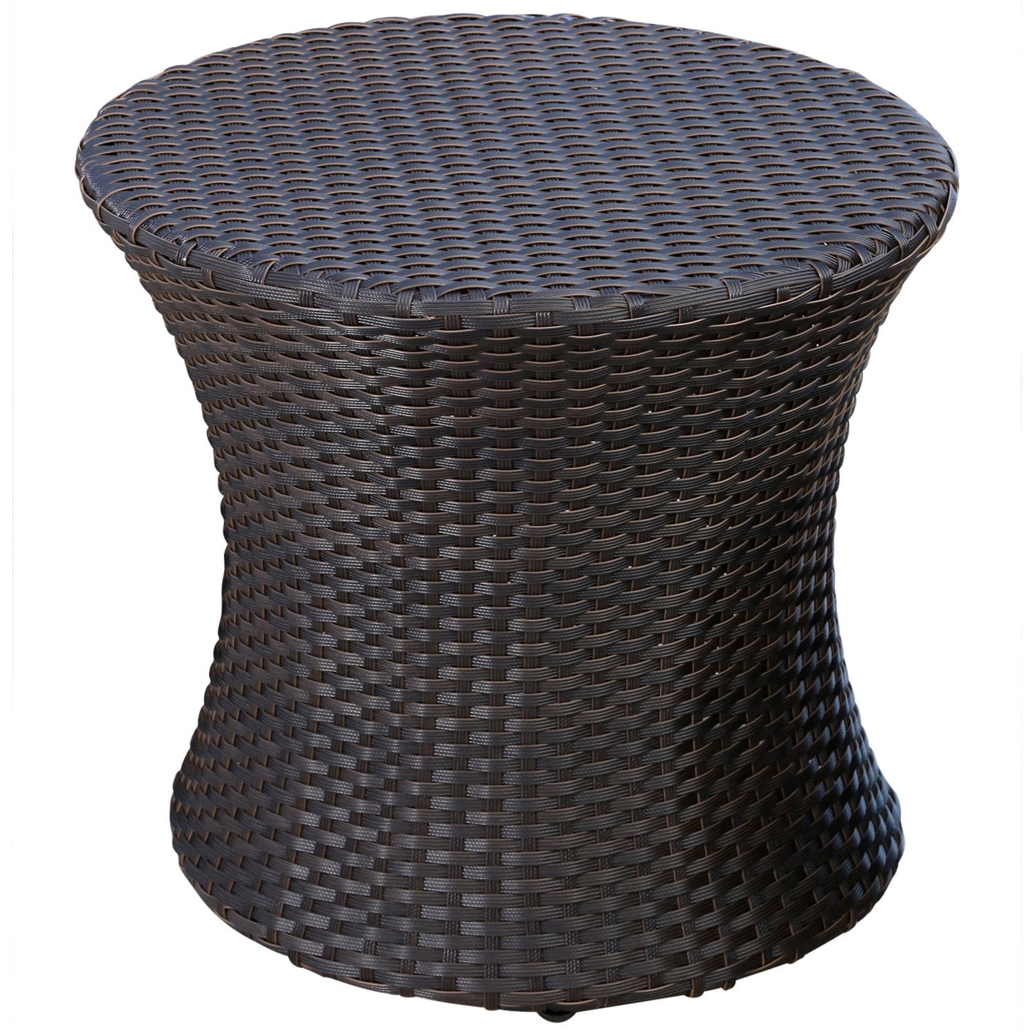 Devon and Claire Laguna Outdoor Espresso Brown Wicker End Table