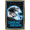 Gold Framed Version, variant on NFL Carolina Panthers - Neon Helmet 23 Wall Poster, 22.375" x 34"