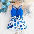 thumbnail image 2 of Girls Rompers Summer Fashion Solid Color Tops Floral Print Sleeveless Bow Knot Jumpsuit Bu2 Infant Boy Clothes 3-4T, 2 of 6
