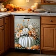 thumbnail image 6 of Fall Dishwasher Magnet Cover 23.03x25.59 In Happy Fall Yall Dishwasher Cover for Washers Fridge Panel,Thanksgiving Magnetic Covers for Kitchen,Fall Leaves Kitchen Decor(White), 6 of 6