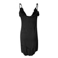 thumbnail image 3 of Women Dresses Plus Sexy Sleeveless Sling Solid Leisure Dresses Loose Fashion Dresses Black Trendy Skirt Size S, 3 of 5