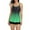 Green, variant on Womens Swim Dress Tankini Solid Color Swimwear Two-Piece Slim Swimsuit Bikini Straped Swimsuits with Boyshort Beach Bathing Suit Blue