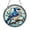 Acrylic 3.5 Inch, variant on Blue Jay Bird Window Hanging – Round Decorative Stained Glass Style