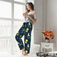 thumbnail image 4 of Uemuo Space and Animals Pattern Women's Wide Leg Palazzo Lounge Pants with Pockets Light Weight Loose Comfy Casual Pajama Pants-XX-Large, 4 of 9