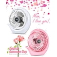 thumbnail image 1 of Viniper Ventilador de Escritorio Pequeño, Ventilador Alimentado por Ba, 1 of 2