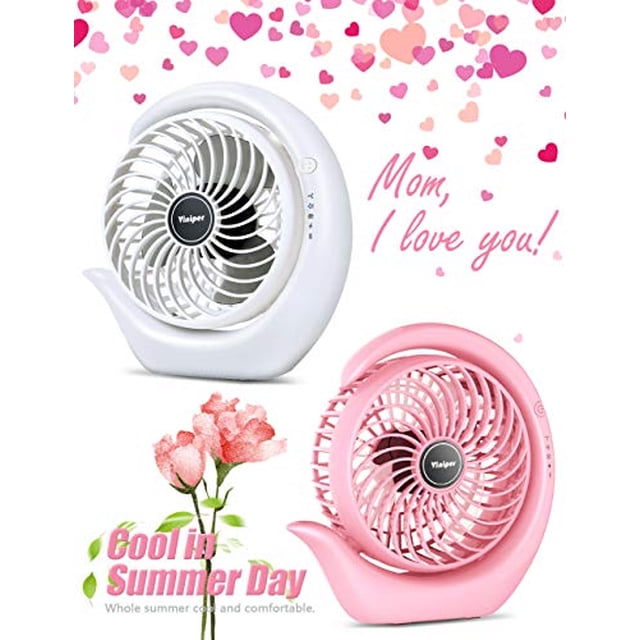 Viniper Ventilador de Escritorio Pequeño, Ventilador Alimentado por Ba