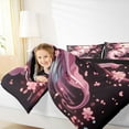 thumbnail image 5 of Homewish Lovely Salamander Bedding Comforter Set,Pink Cherry Blossom Twin Comforter Sets,Cute Cartoon Axolotl Bedding Set For Boys Girls,Super Cozy Room Decor Reversible,2-Piece, 5 of 9