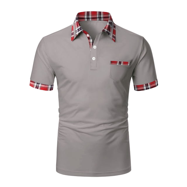 Dvkptbk Mode Hommes Hiver Fermeture Éclair Hauts Décontractés Manches Courtes Col Rabattu Blouse Chemise en Liquidation