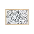 thumbnail image 1 of Abstract Wall Art with Frame, Monotone Curvy Lines Composition Repetitive Delicate Print, Printed Fabric Poster for Bathroom Living Room, 35" x 23", Charcoal Grey and White, by Ambesonne, 1 of 2