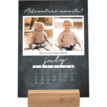 inspirational quote 5x7 personalized 12 month photo desk calendar