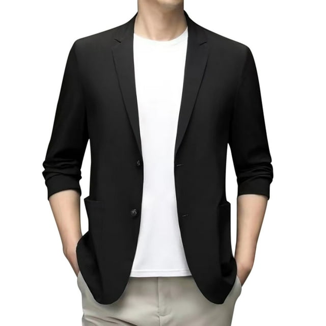 Men's Lightweight Stretch Slim Fit Suit Jacket Casual Sport Coat Breathable Comfortable for Spring Summer