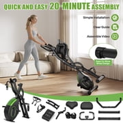 Exercise Bike,5 in 1 Foldable Stationary Bike,16 Level Magnetic Resistance,330 LB Capacity,Low Noise Home Office Indoor Cardio Equipment