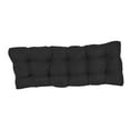 thumbnail image 2 of 46-inch by 19-inch Tufted Solid Microsuede Bench Cushion Black-Color, 2 of 3