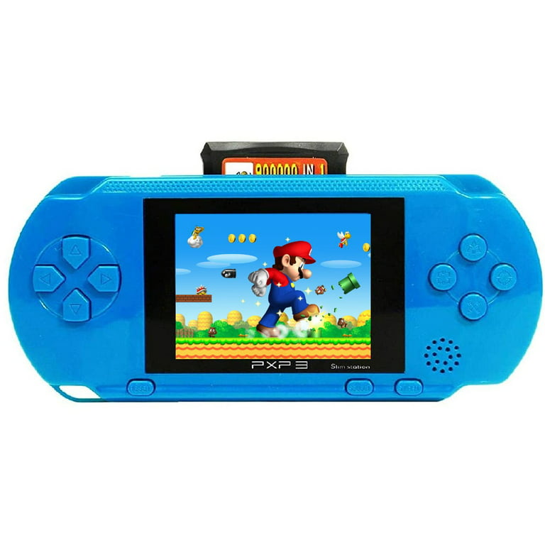Healthy Diversions Video Game Console PXP3 Slim Station 2.7 LCD Screen  Handheld Portable Game Players 100+ games (blue ) 