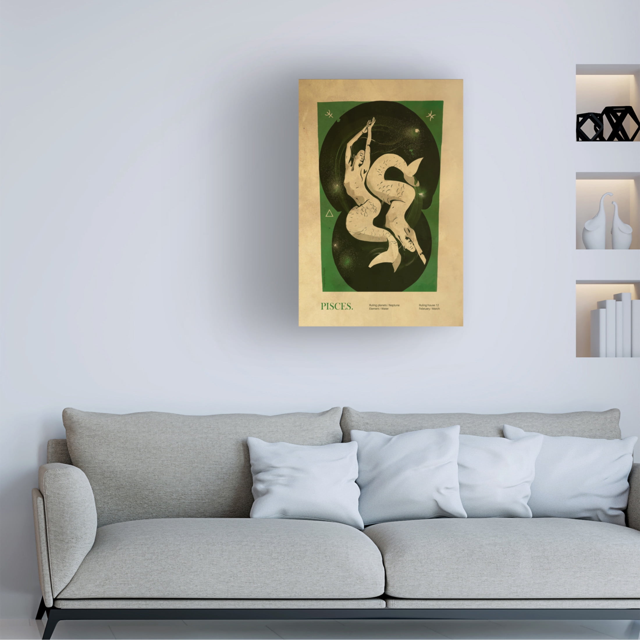 Trademark Fine Art Dionisis Gemos  Pisces print Canvas Wall Art