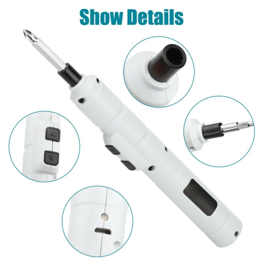 13Pcs Electric Screwdriver Drill Kit Mini Cordless Rechargeable Power Tool