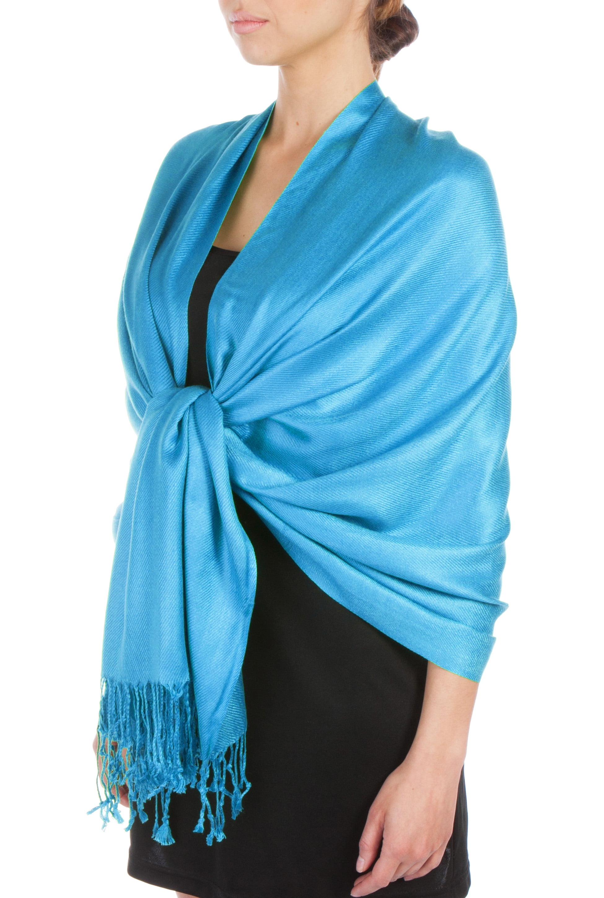 Turquoise Long Scarf. Soft Silk Wrap Scarf Turquoise Silk Shawl