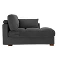 thumbnail image 4 of DREAMSIDEA Oversized Chaise Lounge for Living Room Modern Corduroy Sofa with Left Armrest Indoor Lounge Chair,Dark Grey, 4 of 9