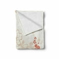 thumbnail image 2 of Hawaiian Soft Flannel Fleece Blanket, Hawaii Flowers Silhouette Tropical Plants Ornamental Floral Illustration, Cozy Plush for Indoor and Outdoor Use, 50" x 70", Fuchsia Salmon White, by Ambesonne, 2 of 6