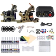 Lism Tatuaje Machine Kit with Power Supply Professional Permanent Makeup Supplies Inks for Beginners