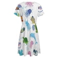 thumbnail image 5 of Marine Life, Fish, Animals Bright Sundress Short Sleeve Dress Summer Women Clothes Dress for Women Dresses, 5 of 7