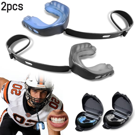 Sherry Football Mouth Guard with Strap - Triple-Layer Shockproof Mouthpiece for Football, Rugby & Contact Sports