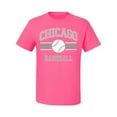 thumbnail image 2 of Wild Bobby City of Chicago CHI American Baseball Fantasy Fan Sports Men's T-Shirt, Neon Pink, Large, 2 of 6