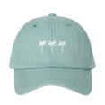 thumbnail image 2 of Women's Palm Tree Embroidered Baseball Cap, Adjustable Cotton Dad Hat, Casual Summer Beach Hat, Lightweight Low-Profile Sun Cap for Travel, Vacation, 2 of 3