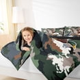 thumbnail image 4 of Feelyou 3D Wildlife Duck Full Size Comforter Sets, Green Camo Abstract Bedding Sets, 3pcs, 4 of 8