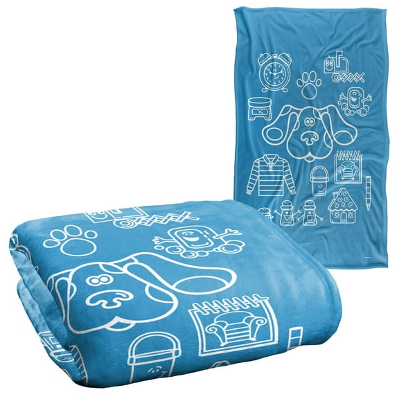 Blues Clues Blanket, 36"x58" Blue's Clues Icon Collage Silky Touch Super Soft Throw Blanket