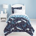 thumbnail image 4 of dream FACTORY Kids 5-Piece Complete Set Easy-Wash Super Soft Microfiber Comforter Bedding, Twin, Blue Sharks, 4 of 4
