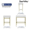 thumbnail image 6 of 24 in. L x 17 in. W Ceramic Rectangular Bathroom Console Sink in White with Golden Legs and Overflow, 6 of 16