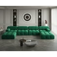 thumbnail image 4 of Sdorens Sectional Sofa,U-Shaped Modular Couch with Ottomans,Modern Velvet Sofa Set for Living Room,Green, 4 of 11