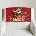 thumbnail image 5 of SCRAWLGOD Santa Christmas Tree Dachshund Print Red 1 Piece Recliner Headrest Cover Non Slip Sofa Headrest Cover PU Leather Recliner Chair Head Protector Covers for Home Decoration 17x27in, 5 of 7