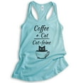 thumbnail image 1 of Coffee Plus Cat Equals Cat-feine Tank Top, Ladies Racerback Tank Top, Cat Tank, Funny Coffee Caffeine Tank, Cancun, Large, 1 of 3