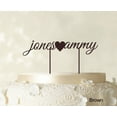 thumbnail image 1 of Custom Name Glitter Cake Topper Personalized Wedding Cake Toppers Color Option Available 5-7 Inches Wide, 1 of 1