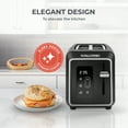 thumbnail image 3 of Kalorik Designer Series Digital 2-Slice Toaster, in Black with Silver, 3 of 9