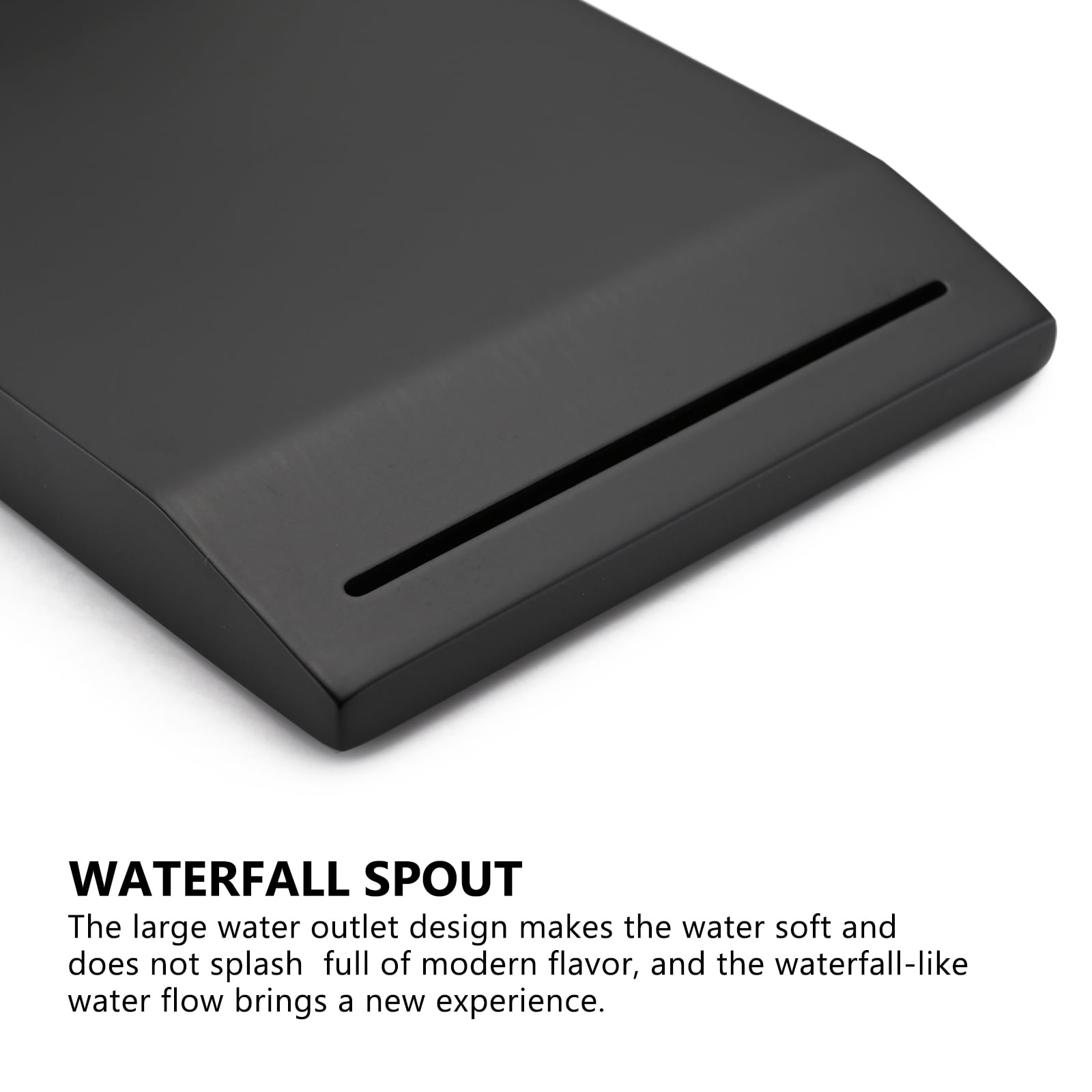Cerypsa Wall Mount Waterfall Bathtub Faucet, Single Handle Bathroom Sink Faucet